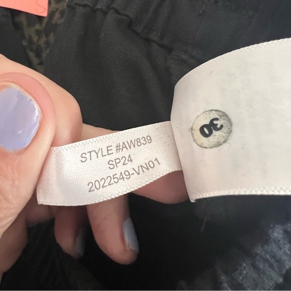 2/25 j Crew Linen-cotton blend drawstring pants Black Size 6 - Picture 4 of 6